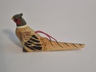 Hand Painted Wood Pheasant Ornament