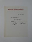Katharine Hepburn Signed Typed Letter Tls Autographed 6x8 W  Envelope  Jsa Coa