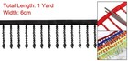 1 Yard 2 4  Crystal Beaded Ribbon Fringe Trim Black