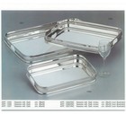 Silver Gallery Tray  Plain And Pierced Border