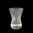 Vintage Shot Glass Collectible 2-1 2  Clear Curved Crystal 