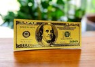 24k Gold-plated  100 Collectible Pvc Banknote  Benjamin Franklin Design Souvenir