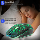 C12 Wireless Gaming Mouse rechargeable Mice Silent Click Cordless Mouse With 6 B