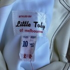 Vintage 60s Unworn Size 8-9  Years Girls Cream Brown Double Breasted Jacket