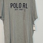 Polo Ralph Lauren Mens Xxl Heather Grey Polo Rl Est 1967 Graphic T-shirt Nwt