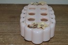 Vintage Light Pink Plastic Lipstick 6 Tube Holder Flowers Gemstones Vanity Make