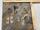 Lot Of  12  Antique Door Strike Plate  Mortise Lock Mixed Styles And Sizes