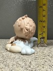 Vintage Bumpkins Fabrizio For George Good 1986 Baby On Bear Rug Figurine Euc 