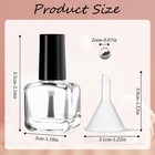 2 Pcs Empty Nail Polish Bottles With Brush Empty Fingernail Polish Bottles Glass