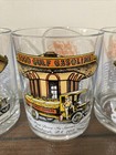 Vintage Set Of 3 Gulf Oil Collectors Series  good Gulf Gasoline  Rocks Glasses
