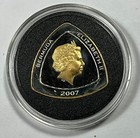 2007 Bermuda  3 1 Oz Silver Proof  With Selective Gilt Shipwreck San Pedro