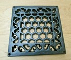 Rustic Vintage Old Cast Iron Antique Style Ventilation Grille Wall Air Vent Blk