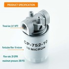       hydraulic Oil Filter Assembly - 3 4  Nptf Ports  10 Micron Spin-on Design     