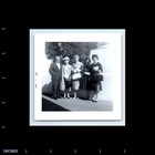Old Vintage Square Photo Man Women Standing Outside 1963 Snapshot Picture