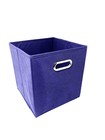 Blue 10  6 Pcs Fabric Storage Bins Box Cube Basket Container Metal Handle