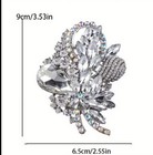 Large Clear Rhinestone Jewelry Brooch Vintage Style Pin