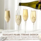 Mygift 6 Oz Clear Glass Stemmed Champagne Toasting Flutes With Faux 