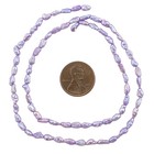 Purple Vintage Japanese Rice Pearl Beads 3mm Oval 16 Inch Strand