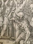 Original Antique Old Master Print Stoning Elders Flemish 1563 Galle Heemskerck