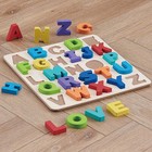 Wooden Alphabet Puzzle Toy  26 Bright Letters  Ages 18m   Fsc Certified - New