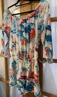 Love Ady Off The Shoulder Romper Women   s M White Blue Pink Sheer Sleeves Party