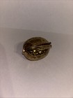 Vintage Etui Gold-tone Metal Walnut Sewing Kit Complete By Steiner