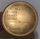 Vintage Brass Made A Mason Coin   G  Token - Uncirculated Condition