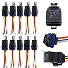 10 Pack 14vdc 40a 5-pin Waterproof Automotive Relays   Spdt Relays Include