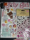 Lot Baby Girl Paper Stickers Borders 3d Embellishments Gemstones