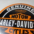 Vintage Harley Davidson Motorcycle Sign - Porcelain Sales Dealer Gas Pump Sign