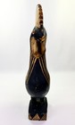 Vintage Hand Carved Wood Rooster Folk Art Primitive Sculpture Black Natural 14 