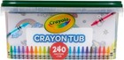 Crayola Crayon Tub 240ct Bulk Crayon Set Kids Coloring   Art Supplies Crayons