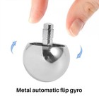 Tippe Top Metal Flip Over Top Stainless Steel  Top Amazing Toy Gift  Silver T7i4