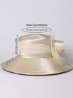 Champagne Satin Cloth Church Hat Female Fascinator Formal Hat For Women Ladies