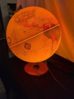 Vintage Cram s Antique Illuminated 20  World Globe Light Up Lamp