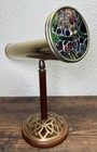 Vintage 1988 Post Modern Brass   Stained Glass Kaleidoscope Signed By Artist