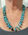 Vintage Native American Turquoise Nugget Necklace 76 Grams