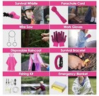 Pink Survival First Aid Kit Emergency Set Knife Flashlight Paracord New