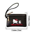 Sanrio Hello Kitty Mini Wallet Wristlet Zipper Faux Leather Card And Coin Purse