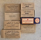 Vintage First Aid Supplies Natriphene  Ammonia  Gauze  Dessing  Chlorine Tabs