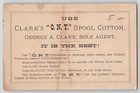 Victorian Trade Card Clark s Ont Spool Cotton Children Man 1880-90s Antique Vtg