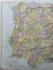 1902 Spain   Portugal Antique Map By G w  Bacon Over 120 Years Old