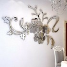 3d Mirror Flower Removable Wall Sticker Art Acrylic Mural Decal Room Home Decor