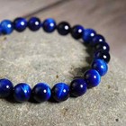 Natural Blue Tiger Eye 8mm Beads Healing Reiki Woman Man Crystal Bracelet Gift