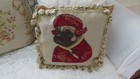 Adorable Dressed Pug Aubusson Style Needlepoint Pillow Nwot Pillow W Insert