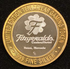 Fitzgeralds Reno 10 Dollar  999 Fine Silver Limited Edition Gaming Token