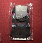 Toesox Mia Half Toe Pride Black Grip Socks Yoga Pilates Size Small  6-8  Nwt