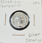 Gordian Iii Silver Denarius  Ad 238-244 Vf And Coponius Bronze Prutah  Ad 6-9 Vf