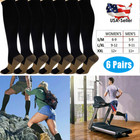  6 Pairs  Copper Compression Socks 20-30mmhg Graduated Support Mens Womens S-xxl