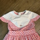 Marthas Miniatures Pink White Gingham Ruffle Lace Toddler Circle Vintage Dress
